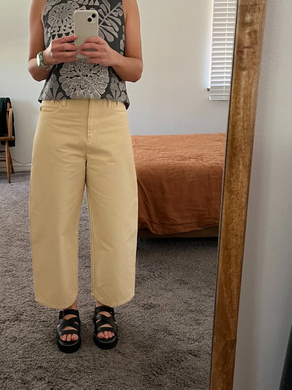 EMIL Milan Kita Barrel Cotton Denim Pants in Chamomile Sz S